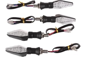 ONEVER Clignotant Moto Led - Clignotant Led Moto Bleu et Ambre Clignotants 12V 12 LED Clignotants Universels ip65 étanche Clignotants Moto Pour Clignotant Avant Et Arrière