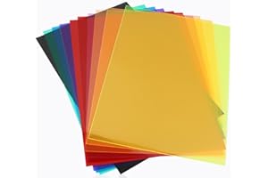 IUDWCG 8 Pcs Spotlight Farbfolie Gel Farbkorrekturfolie Farbfolie Farbfilter Farbfolie hitzebeständige Farbfolie für Fotostudio Stroboskop LED Lampen