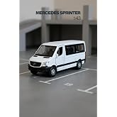Beyaz 1:43 &Ouml;l&ccedil;ek Die Cast Kapıları A&ccedil;ılır Lisanslı Mercedes Sprinter Oyuncak Metal Model Araba