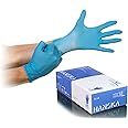 HANSKA 100 Guanti Monouso Nitrile Blu - Senza Polvere - Usa e Getta- Ambidestri - Non Sterili - Base di Gomma - Adatti per Am
