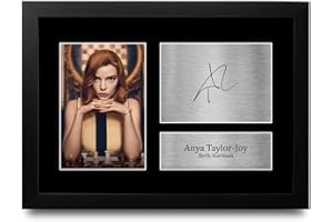 HWC Trading FR A4 Anya Taylor-Joy The Queen's Gambit Regali Stampati Autografo Firmato Immagine Per Gli Appassionati Di Programma Televisivo - A4 Framed