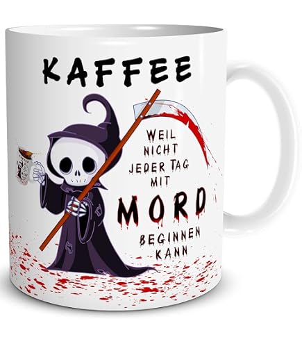 Lustige Büro Tasse Mit Spruch „Beruflich Wollte Ich…“ – 330 Ml, Keramik, Schwarz, Spülmaschinenfest