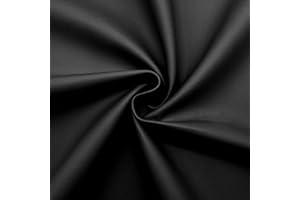 DESHOME Nizza - Tessuto al metro Ecopelle Similpelle nautica Idrorepellente resistente al fuoco Stoffa per arredo barche divani, cuscini, tappezzeria - 1 metro, Nero