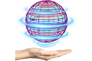 frovi 2023 Fliegender Ball,Hover Ball,Flying Ball,hoverball,Flying Spinner,Fliegender Magic Ball für Kinder Erwachsener mit LED-Leuchten, 360° drehende Hand betätigt Boomerang (Pink)