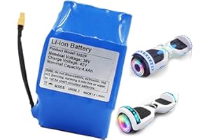 SCUUZT 36 V 4400 mAh 6000 mAh Batterie Ebike pour 500W Moteur Scooter Vélo Electrique, Batterie E-Bike Lithium-ION Hoverboard Batterie Vélo Electrique avec Chargeur XT60