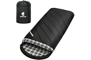GEERTOP Sac de Couchage Adulte XXL 220 x 110cm, Sac de Couchage Hiver avec Sac de Compression Randonnee, Portable Léger pour Camping Trekking Les Activités de Plein Air