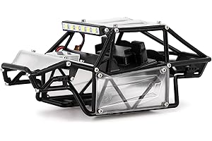 INJORA Nylon Roccia Carrozzella Scocca Kit Telaio per 1/24 RC Crawler Auto Axial SCX24 C10 JLU Bronco Base Camp Upgrade (Chiaro)