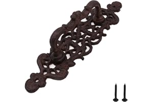 ZONADAH Türgriff aus Gusseisen, 23,5 cm, strapazierfähig, Vintage-Stil, Scheunentor, Holztür, Griff, Durchgang, Flur, Schrank, Gartentor, Schuppen, Schranktür, Haltegriff, drinnen oder draußen