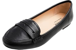 Feversole Women's Penny Loafer Round Toe Casual Flat Shoes,Scarpe Casual Piatte con Punta Tonda da Donna Penny Loafer