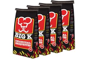 Big K 20kg Real Charcoal Briquettes for BBQ Barbecues and Restaurants