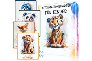 Yezirzax 48 Affirmationskarten Kinder, Selbstbewusstsein stärken und Achtsamkeit mit Mutmachkarten, Selbstliebe | Mut | Ermutigung | Affirmationskarten für Kinder als Geschenk