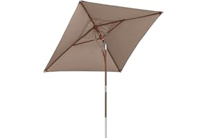 anndora Sonnenschirm Knicker 2 x 2 m eckig Gartenschirm mit Knickgelenk wasserabweisend - Farbwahl