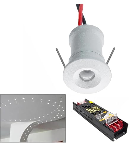 Faretto Singolo Led 0,3w 12v Silver Luce Blu Per Cielo Stellato Faretto Singolo Led 0,3w 12v Silver Luce Blu Per Cielo Stellato