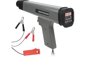 Aramox Digital Engine Timing Light Inductive Strobe Timing Light 12V Ignition Timing Light Inductive Petrol Engine Timing Gun Automotive Tool for Car Motorcycle Marine