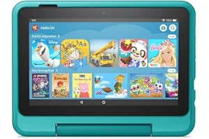 AMAZON Kindgerechte Hülle für das Fire 7-Tablet (nur kompatibel mit der 12. Generation, 2022), für Kinder ab 6 Jahren, blaugrün