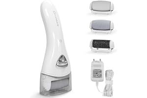 MYCARBON Rapeuse Pieds Pedicure Electrique Professionnel Rechargeable IPX6 Etanche Lime Ponceuse Callosité Corne Peau Morte Lumière LED Couvercle de Protection - BCM-1138