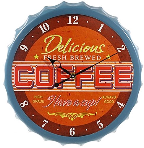 Preisvergleich Produktbild Wanduhr Kronkorken Coffee 33cm