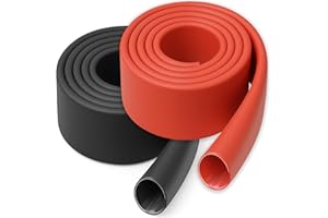 YAMXIN Gaine thermorétractable 3:1 avec colle, double paroi, étanche et résistante à l'usure, 30 mm de diamètre, 1 m noir et 1 m rouge