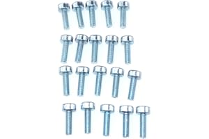 COMCAPY 20 pièces M5x20 vis cannelée for Stihl oleo-mac Dolmar tronçonneuse débroussailleuse débroussailleuse coupe-bordure souffleur taille-haie