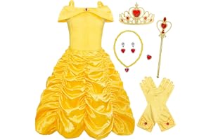 AmzBarley Princess Costume Girls Cosplay Party Dress Up 1-10 Years | For Halloween, World Book Day, Birthday, Role Play