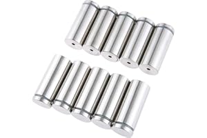 Hicello 10pcs Standoff Wall Fixings,Stainless Steel Advertisement Nails Screws 25x60mm for Sign Displays