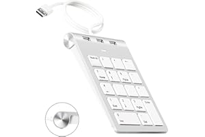 LIANGSTAR Number Pad, USB Wired Numeric Keypad 18 Keys Portable Keyboard Ultra Slim with 3 USB 2.0 Port for 10 Key Financial Accounting Data Entry, Surface Pro, Laptop, Desktop, PC, Notebook