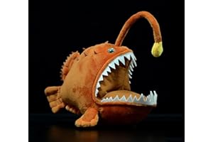 JunziWing Simpatica Rana Pescatrice Soft Pluhies Bambola, Peluche Artificiale Pesce Lanterna, Regalo Di Compleanno Per Bambini 25 Cm