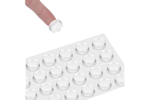 HARIENDNY 24 Stück Antirutsch Pads Glasplatte Schutzpuffer Abstandshalter Transparente 20mm x 5mm Gummi Glas Tischpltte Greifer Silikon Punkte, Gummipads zur Kontrolle der Bewegung der Glas-Tischplatte