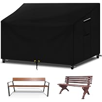 Produktbild von SIRUITON Gartenbank-Abdeckung 131x69x65/89 Cm – Wasserdichtes 420D Oxford-Gewebe, UV-beständig, Mit Klettverschluss & Haken