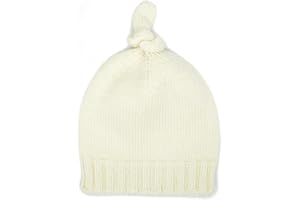 MICU MICU Gorro Bebé Recién Nacido de Punto, Talla 0-6 Meses, Extra Suave y Cálido, 100% Algodón Orgánico, Gorro Primera Puesta Bebé Nudo