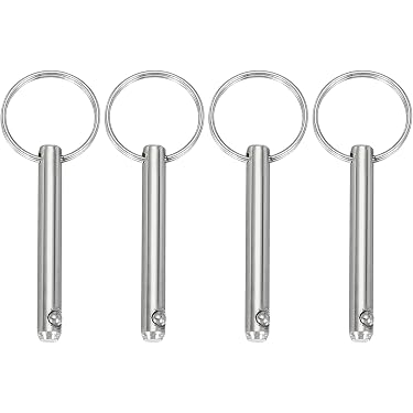 Hardware Nautico Acciaio Inox Perni Sgancio Rapido 8mm Acciaio Inox 316 - Set Da 3 Per Top