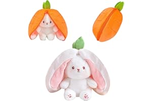 Thingehoy Kuscheltier Hase, Hasen Kuscheltier Plüschhase, Osterhase Kuscheltier, Hasen Karotten Plüsch, Erdbeerhasen Kissen Plüschtier, Hasenpuppe, Hasenplüsch, Stofftier Hase Geschenk Für Mädchen