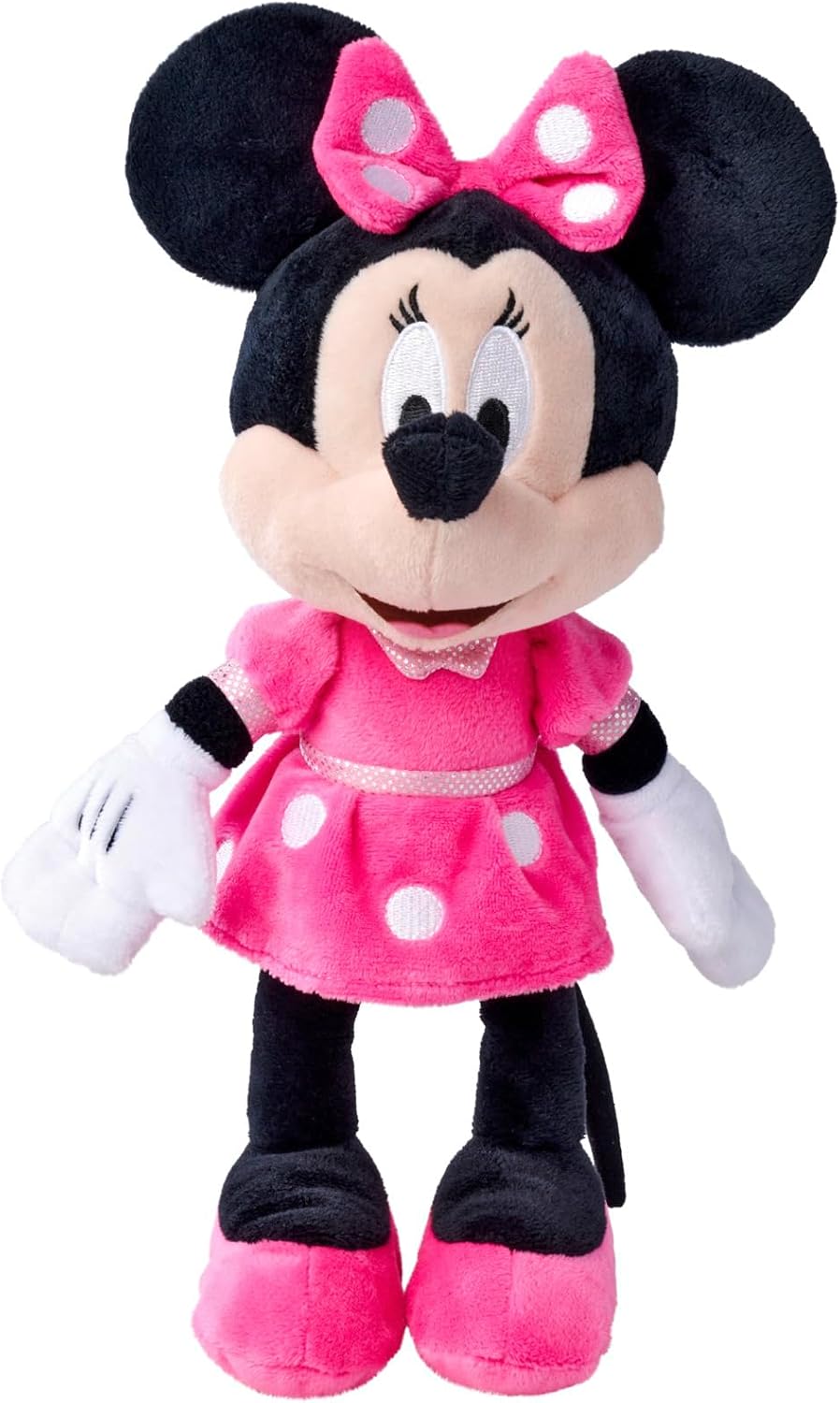 Simba Toys - Peluche Disney Minnie Mouse, Material Suave y Agradable, 100% Original, Apto para Niños y Niñas de Todas Las Edades - 25 cm (6315870227)