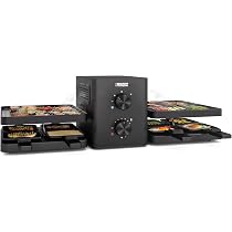 Princess Set per Fonduta Nero, Capacità 1,5L, Termostato Regolabile, Rivestimento Ceramico, 8 Forchette Inox, Manici Isolanti, 800W, Base Antiscivolo, 01.173110.01.001