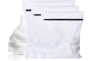 MTSKAEO Bolsa de Lavadora Malla,3 Piezas Bolsa de Lavandería Cremallera, Bolsa Colada de Lavandería,Reutilizable Bolsas para Ropas Delicadas Coladapara Tops,Ropa interior,Pantalón, Calcetines.