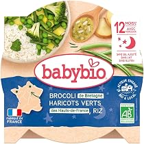 Babybio Assiette Aubergines Parmigiana & Macaroni Bio 15+ Mois - Lot De 4 X 260g - Fabriqué En France