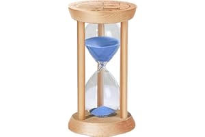 ‎SULIAO SuLiao Sanduhr Glas Timer, Sanduhr 2 Minuten Holz, Blau Sanduhr Klein for Kinder, Sanduhr-Timer, Tischdekoration, geeignet zum Kochen,Zähneputzen, Lernen,Spiel Timing,Kreative Geschenke