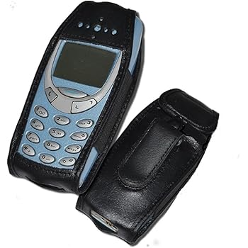 Caseroxx Borsa In Vera Pelle Con Clip Da Cintura Per Nokia 6610/7210 - Custodia Con Finestra Trasparente, Colore Nero