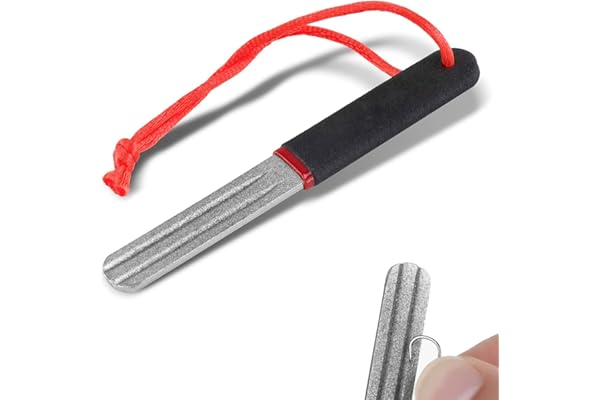 1 aiguiseur de fléchettes à rainure en V, affûteur de fléchettes, lime de meulage diamant portable, accessoires d'affûtage de fléchettes, outil d'affûtage rapide portable pour la pêche et l'aiguiseur