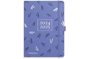 Matilda Myres 2024-2025 Academic Diary - A5 Day a Page - Mid Year - July '24 to July '25 - Document Storage Pocket - Lilac