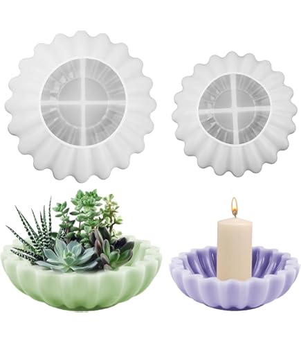 EPODA 2-teiliges Silikonformen Set - Für Epoxidharz, Beton & DIY Projekte