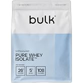 Bulk Pure Whey Isolate, Unflavored, 900g | 24 to 26 grams of Protein, 100% Whey Isolate, Low Sugar and Fat, Easy to Mix, Supp