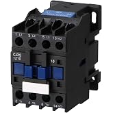 Wengart Contactor de CA CJX2-1210 (12A), Bobina AC 220V/230V, 4 Polos Normalmente Abiertos (4NO), Interruptor Magnetot&eacute;rmico
