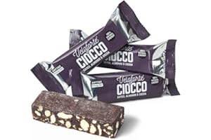 Veloforte Ciocco Energy Bar - Almonds & Cocoa, Balanced Protein & Carbs for Sport, Healthy 100% Natural Performance, Plant-Based, Dairy-Free, Gluten-Free, Vegetarian (9 bars)
