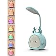 Neioaas Portable LED Deer Table Light, Mini Antelope Deer Night Light, Cute Antelope Deer Foldable USB Rechargeable Reading Light Bedroom Children's Bedside Study (Blue Antelope Deer)