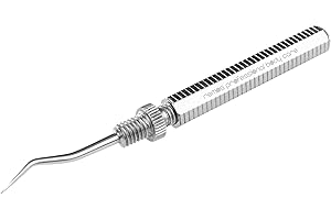 REMOS PROFESSIONAL BODY CARE REMOS Toothpick with Curved/Angled Removable tip Made of Stainless Steel 5 cm