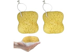 FENQURO Paquete de 3, esponja baño, esponja, esponja ducha, Esponja de Baño Premium, Esponja Esponjosa, Esponja Corporal para la Ducha - Tamaño Grande, Mucha Espuma, Curvy