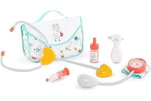 Corolle Set de 6 Piezas de esfigmomanómetro, jeringa, Estetoscopio con función, para muñecas de 30-42 cm, a Partir de 18 Meses