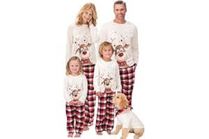 Loalirando Familie Schlafanzug Cartoon Hirsch Pyjama Weihnachten Baby Kinder Mama Papa Xmas Hausanzug Partnerlook