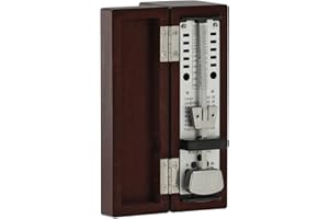 Wittner Metronom Taktell Super-Mini Serie 880.2 - Massivholzgehäuse - Ohne Glocke - Mahagonibraun matt - Mechanisch zum Aufziehen - Keine Batterien erforderlich - Made in Germany